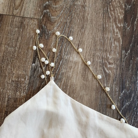 Cami NYC Tilda Linen Cami in  Ceramic Cream Size XXS One Shoulder Beaded NWT - Picture 5 of 13